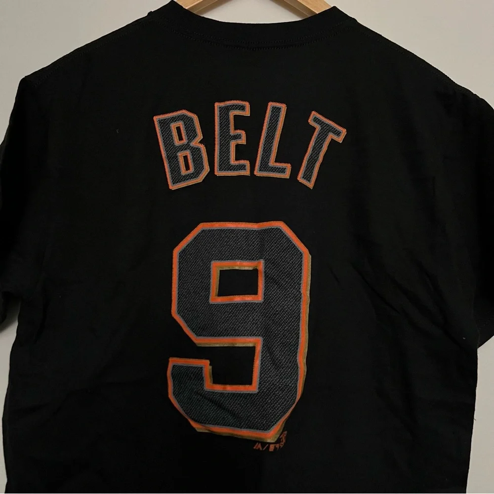 Majestic Giants Belt Jersey Baseball Short Sleeve Tee Shirt - Picture 4 of 7